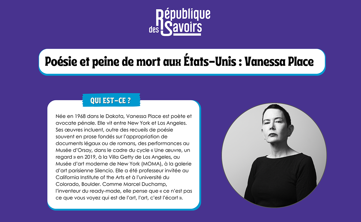 Vanessa Place : quand la poésie se confronte à la peine de mort